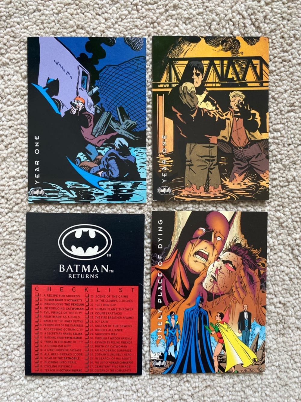 1994 Batman Year One Cards - DC Comics